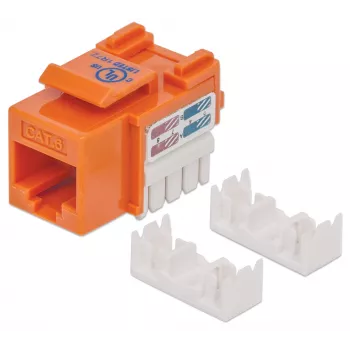 Intellinet Keystone Jack Cat6 UTP Punch-down Oranžinis