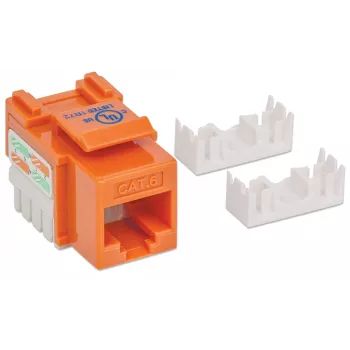 Intellinet Keystone Jack Cat6 UTP Punch-down Oranžinis