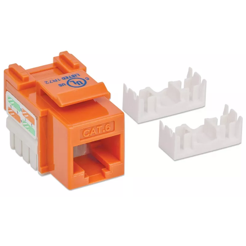 Intellinet Keystone Jack Cat6 UTP Punch-down Oranžinis