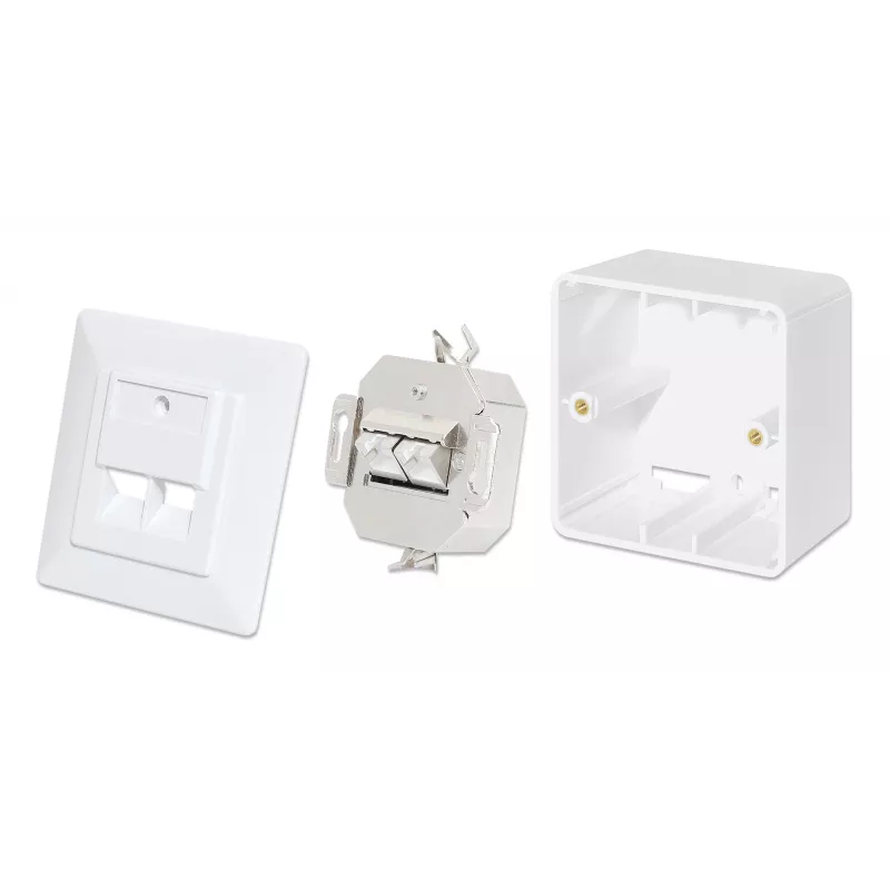 Intellinet paviršinio montavimo rozetė 771894 80x80x45mm Signal White RAL9003