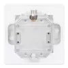 Intellinet 2 prievadų Cat6 10G ekranuota RJ45 sieninė jungtis su dangteliu, STP, signalinė balta RAL9003