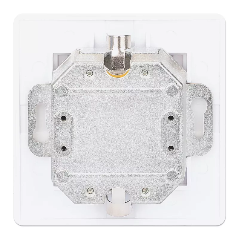 Intellinet 2 prievadų Cat6 10G ekranuota RJ45 sieninė jungtis su dangteliu, STP, signalinė balta RAL9003