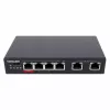 Intellinet 6-Port Fast Ethernet Switch su 4 PoE prievadais 65W galios biudžetas