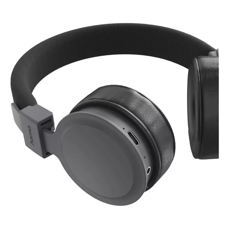 Hama Freedom Lit III belaidės ausinės ant galvos, skambučiai/muzika, USB Type-C, Bluetooth, juodos