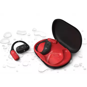 Philips 6000 serijos TAA6709BK/00 ausinės / laisvų rankų įranga True Wireless Stereo (TWS) Ausų kabliukai Sportinės Bluetooth Juoda, Raudona