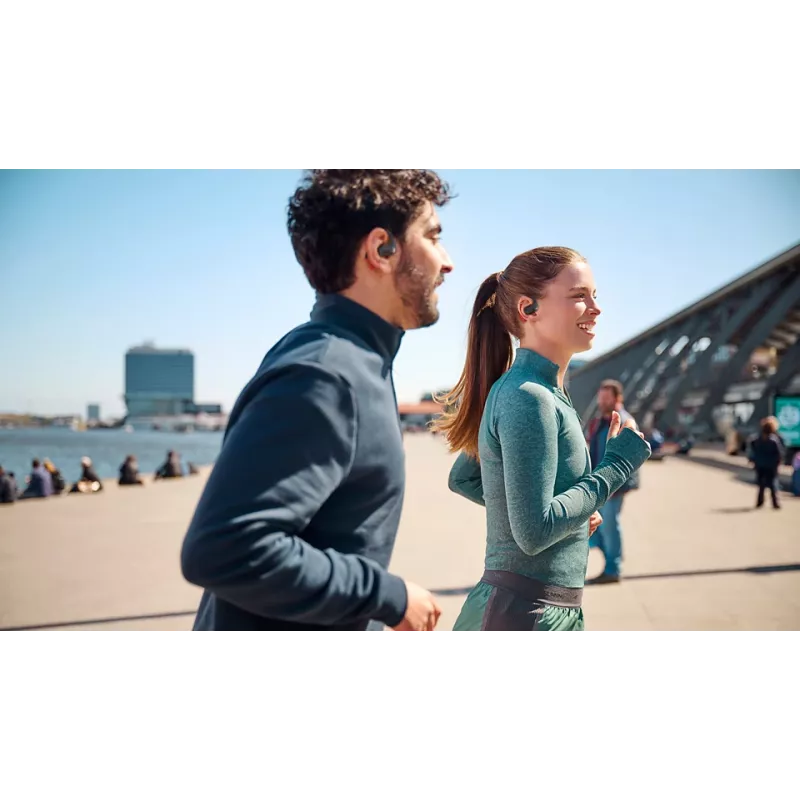Philips 6000 serijos TAA6709BK/00 ausinės / laisvų rankų įranga True Wireless Stereo (TWS) Ausų kabliukai Sportinės Bluetooth Juoda, Raudona