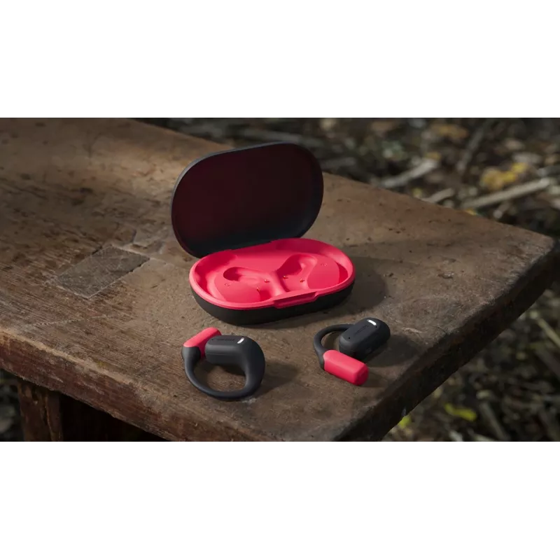 Philips 6000 serijos TAA6709BK/00 ausinės / laisvų rankų įranga True Wireless Stereo (TWS) Ausų kabliukai Sportinės Bluetooth Juoda, Raudona