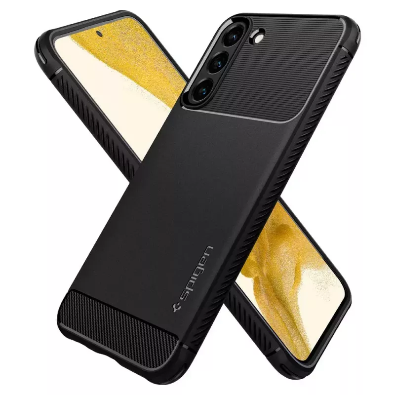 Spigen Rugged Armor dėklas mobiliajam telefonui juodas Galaxy S22 6,1 colio