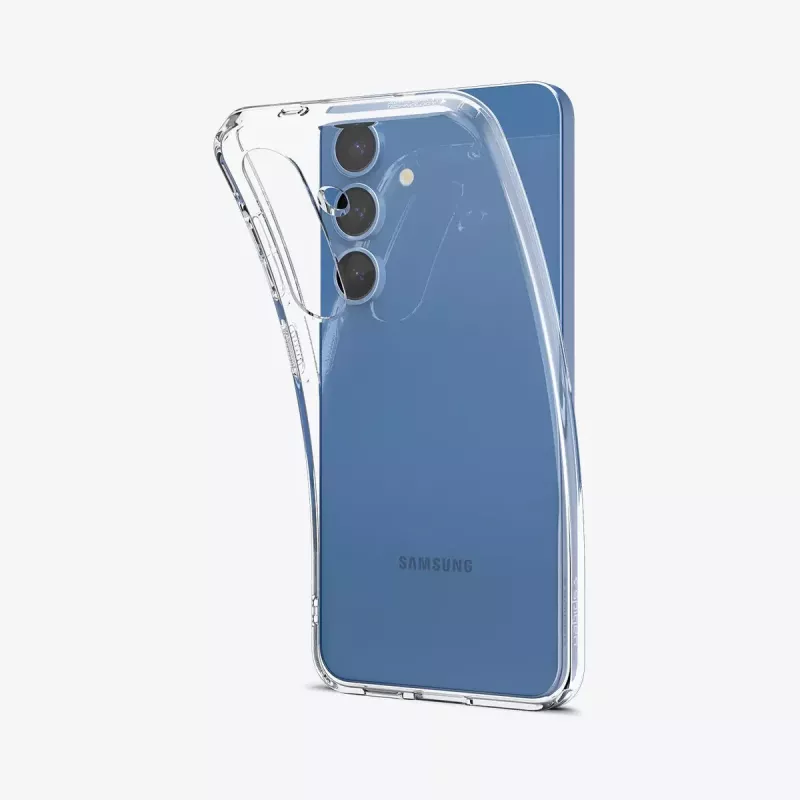 Spigen ACS08995 Liquid Crystal nugarėlės dėklas Galaxy S25, TPU, skaidrus