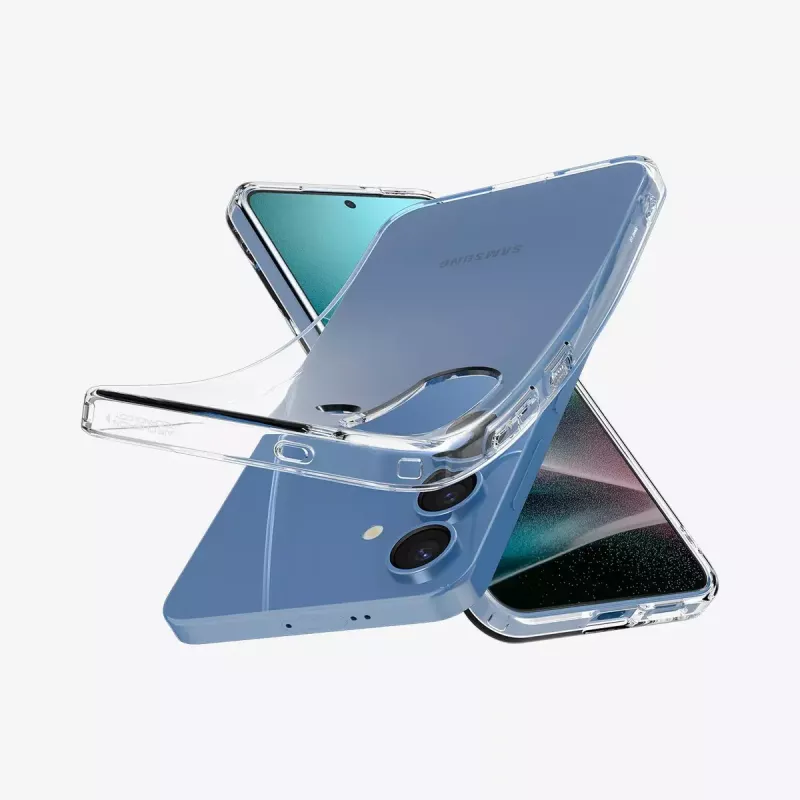 Spigen ACS08995 Liquid Crystal nugarėlės dėklas Galaxy S25, TPU, skaidrus