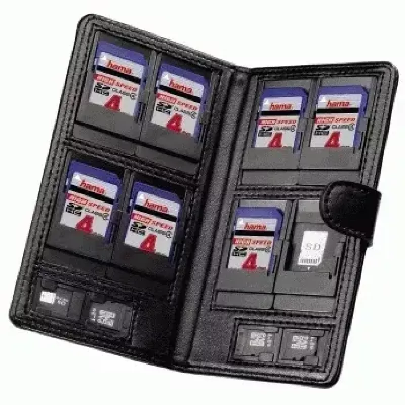 Hama „Vegas“ dėklas SD/microSD atminties kortelėms Koskin juodos spalvos