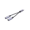 Garso adapteris UNITEK M206A USB Type-C aliuminis juodai pilkas