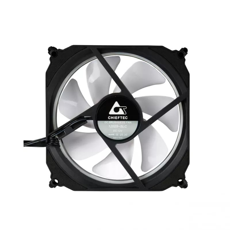 Chieftec CF-3012-RGB aušinimo sistemos komplektas, kompiuterio korpuso ventiliatorius 12 cm, juodas