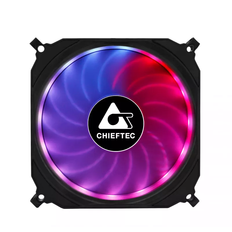 Chieftec CF-3012-RGB aušinimo sistemos komplektas, kompiuterio korpuso ventiliatorius 12 cm, juodas