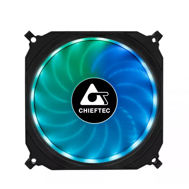 Chieftec CF-3012-RGB aušinimo sistemos komplektas, kompiuterio korpuso ventiliatorius 12 cm, juodas