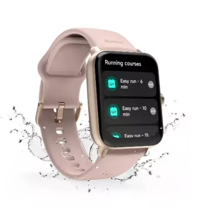 Išmanusis laikrodis Hama 6010 4,19 cm (1,65 colio) TFT 44 mm skaitmeninis liečiamasis ekranas rožinis, rožinis auksas GPS