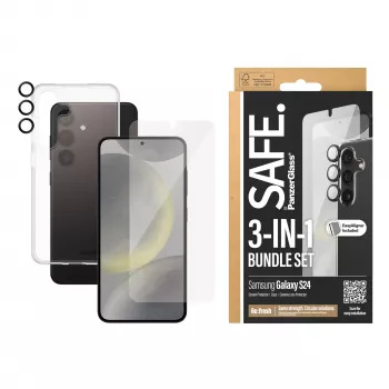 PanzerGlass SAFE. by ® 3-in-1 apsaugos rinkinys Samsung Galaxy S24