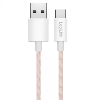 LogiLink USB 2.0 Type-C laidas C/M į A/M 60W rožinis 1,5 m