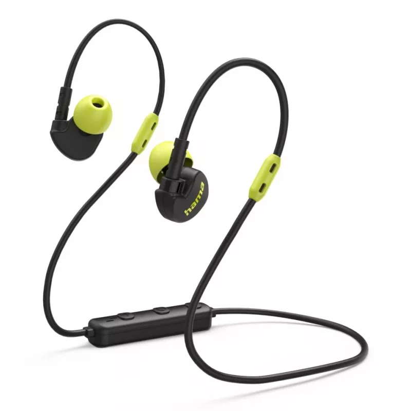 Hama Freedom Athletics III belaidės ausinės sportinės Bluetooth juodos, geltonos