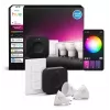 Philips Hue White and colour ambience pradinis rinkinys: 3 GU10 lemputės + reguliatorius + Bridge Pro