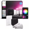Philips Hue White and colour ambience pradinis rinkinys: 2 E27 išmaniosios lemputės + reguliatoriaus jungiklis + Bridge Pro