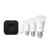 Philips Hue White and Colour Ambience pradinis rinkinys – 3 E27 išmaniosios lemputės, reguliatorius, Bridge Pro, Bluetooth / Zigbee