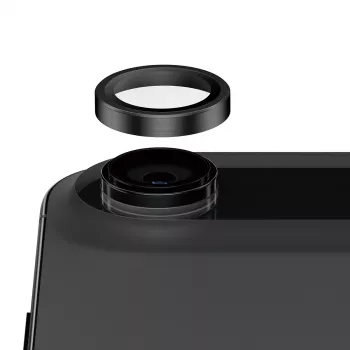 PanzerGlass Hoops Ceramic II apsauginis fotoaparatų lęšių stikliukas iPhone Air, juodas