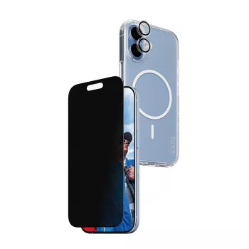 Apsauginis dėklas PanzerGlass Case CARE iPhone 17 su privatumo funkcija, 3 viename