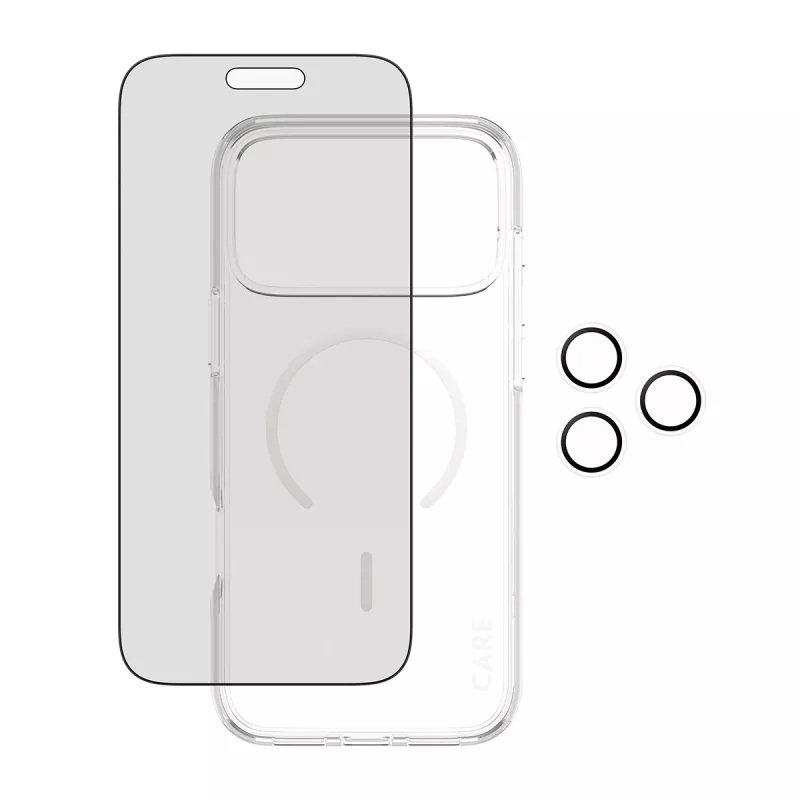 PanzerGlass CARE 3-in-1 Flagship Privacy Bundle iPhone 17 Pro Max – apsauginis dėklas su privatumo filtru