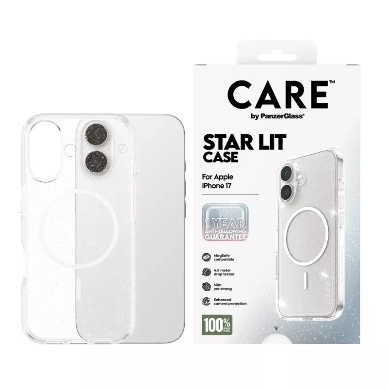 PanzerGlass CARE by Flagship Case Urban Explorer Star Lit White MagSafe dėklas iPhone 17