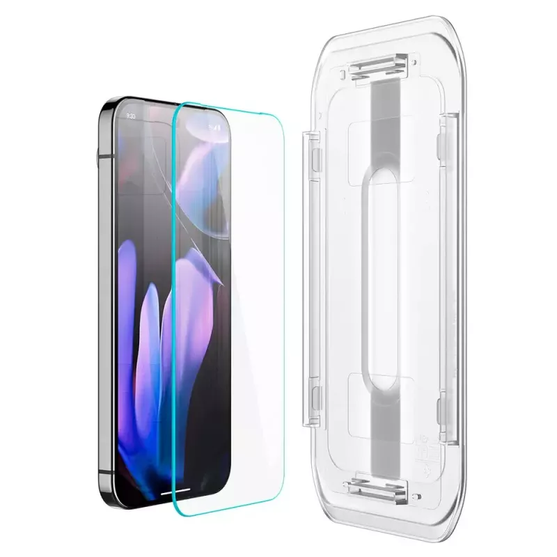 Spigen stiklinis ekrano apsauginis stikliukas EZ Fit GLAS.tR Slim, skirtas Google Pixel 9 / 9 Pro