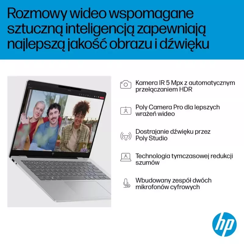 Nešiojamas kompiuteris HP OmniBook 7 AI 14-fr0003nw 14 colių Intel Core i5 16 GB RAM 512 GB SSD
