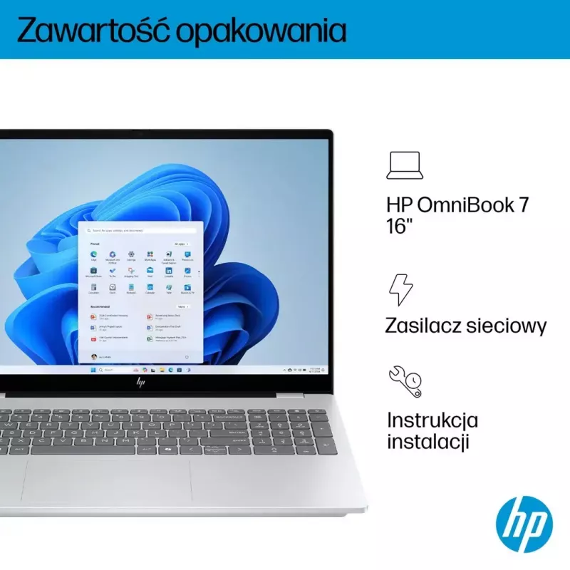 Nešiojamas kompiuteris HP OmniBook 7 16-az0222nw 16 colių Core 5 210H 16GB 512GB Win11Home