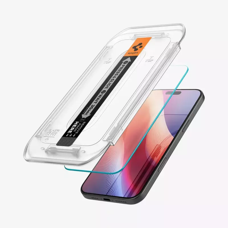 Spigen GLAS.tR EZ Fit apsauginis stikliukas fotoaparatui Apple iPhone 16 Pro Max, grūdintas stiklas, 2 vnt.