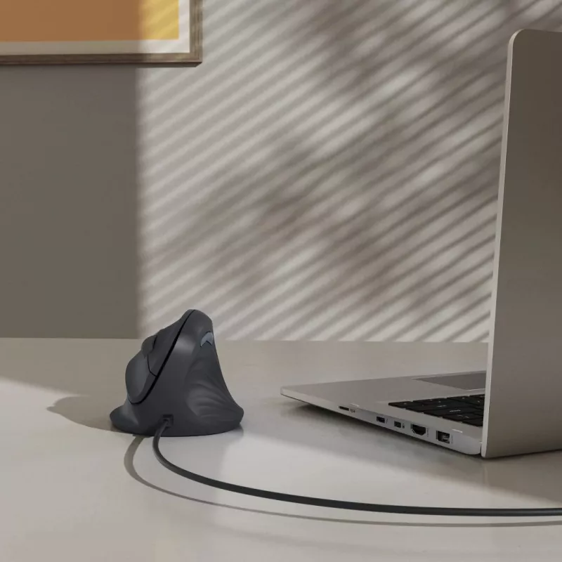 Hama ECM-500R vertikali pelė Office, dešinei rankai, USB Type-A, optinė, 1800 DPI