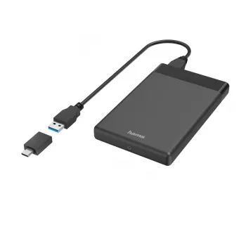Hama 00200760 išorinis dėklas HDD/SSD juodas 2,5 colio