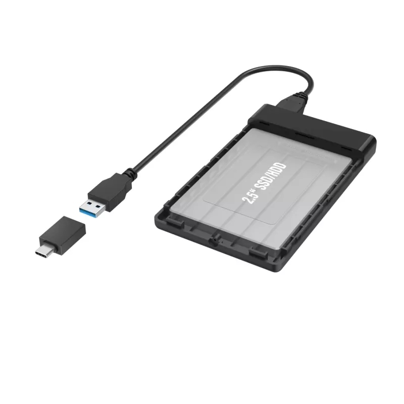 Hama 00200760 išorinis dėklas HDD/SSD juodas 2,5 colio