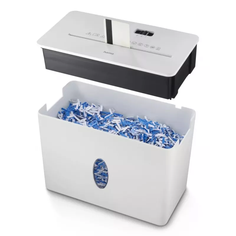 Popieriaus smulkintuvas Hama Safe X40-W, kryžminis pjovimas, 4 lapai, 22 cm, baltas