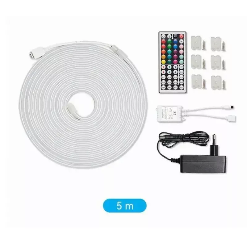 LED neon juosta Vention PAEWJ-EU 5 m, silikoninė, DC 12V, 72 LED/m, 15 W, IP65, nuotolinio valdymo pultelis