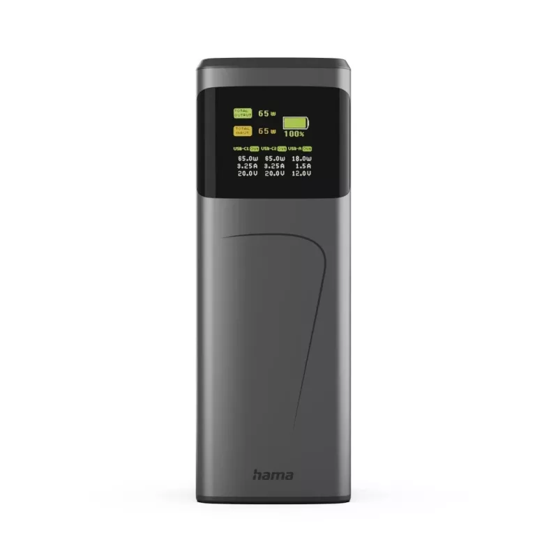 Hama High Power 20000 mAh pilka – nešiojamas greitasis įkroviklis