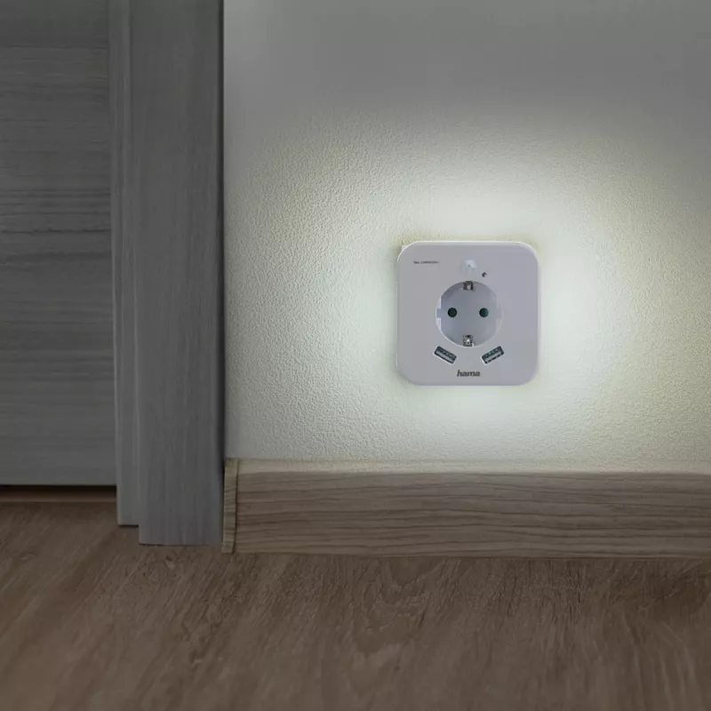 Naktinė šviesa Hama 00223507 šiltai balta LED 3000K su judesio davikliu