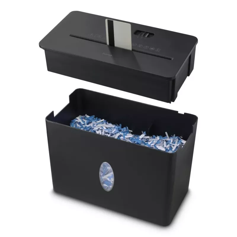 Hama Safe X40-B popieriaus smulkintuvas, kryžminis pjovimas, 64 dB, 22 cm, juodas