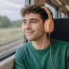 Ausinės Hama Fun C laidinės su mikrofonu USB Type-C oranžinės