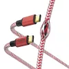 Hama Reflective USB kabelis USB 2.0 1,5 m USB-C raudonas