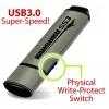 Kanguru SS3™ SuperSpeed USB3.0 64GB saugi atmintinė su fiziniu rašymo apsaugos jungikliu
