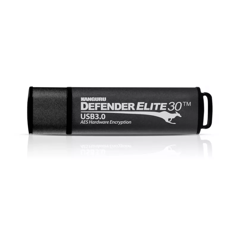 Kanguru Defender Elite30™ USB 3.0 128GB saugus atmintukas su 256 bitų AES aparatūrine šifravimu