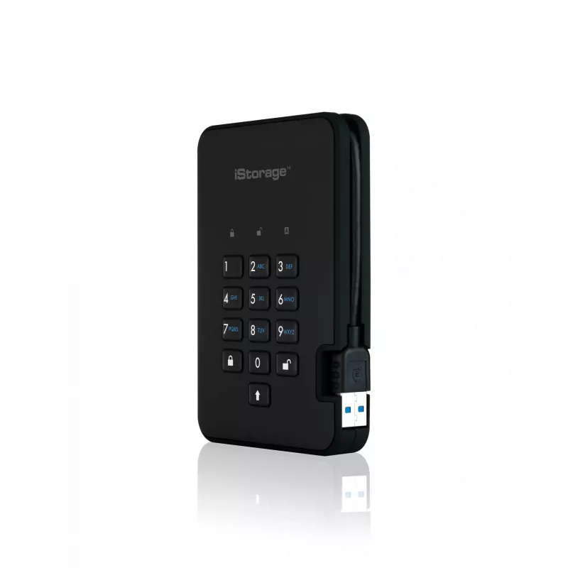 Išorinis kietasis diskas iStorage diskAshur2 2TB USB 3.2 juodas IS-DA2-256-2000-B