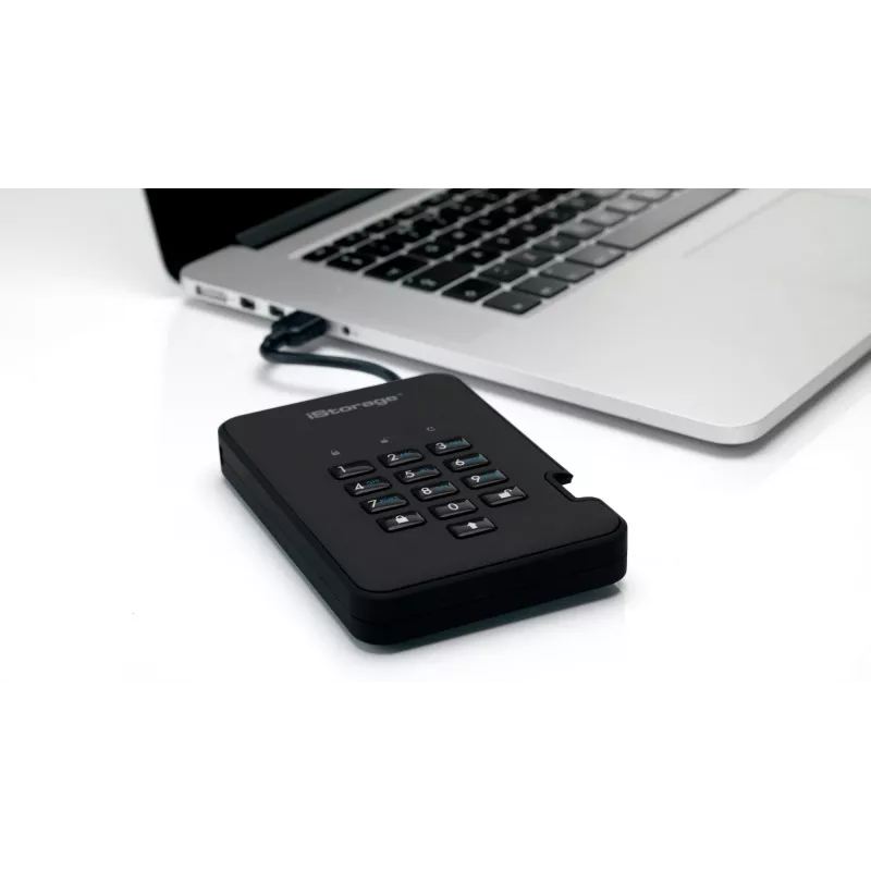 Išorinis kietasis diskas iStorage diskAshur2 2TB USB 3.2 juodas IS-DA2-256-2000-B