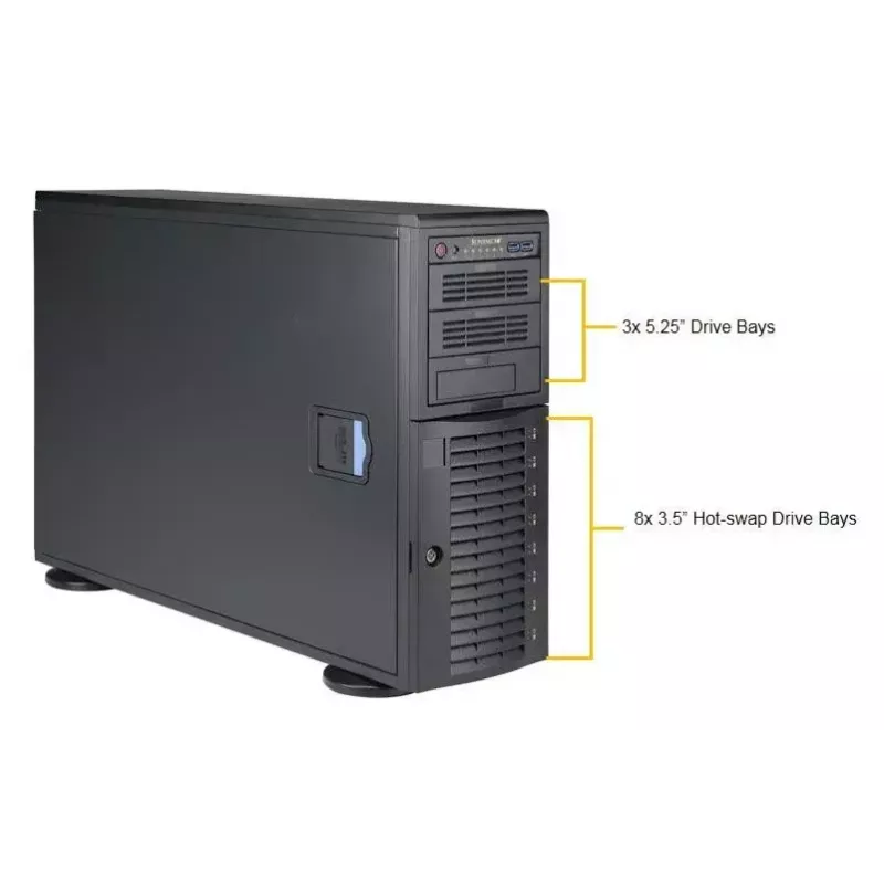 Kompiuterio korpusas Supermicro SuperWorkstation 7049A-T stelažinis 4U juodas