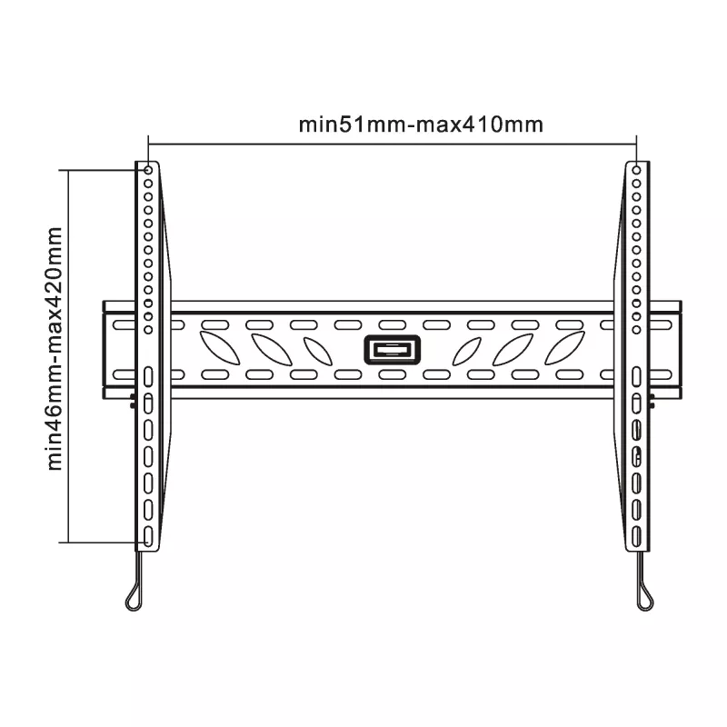 InLine sieninis laikiklis TFT / LED / Plazminiams 81-140 cm 32-55 col. max 50 kg